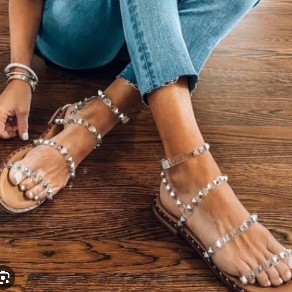Steve Madden Travel clear studded sandal